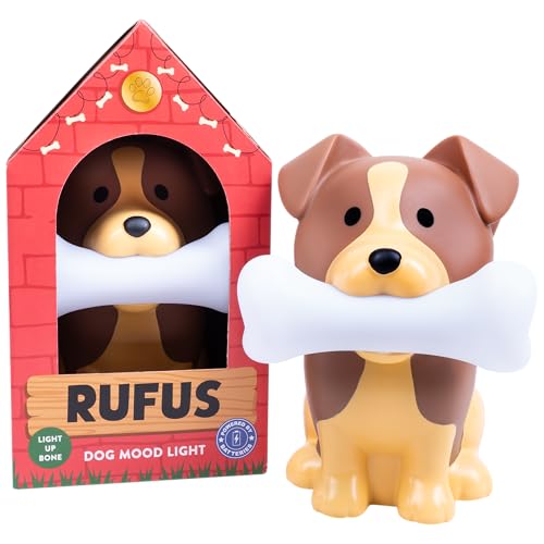 Fizz Creations Rufus The Dog Mood Light. Kawaii Nursery Decor. Soft Glow Night Light. Dog Lover Gift. Battery Operated. Cu...