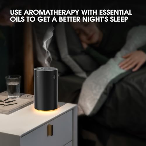 Waterless Essential Oil Diffuser,Rechargeable Aromatherapy Diffuser,Mini Scent Air Machine,Automatic Shut-Off,20ml Capacit...