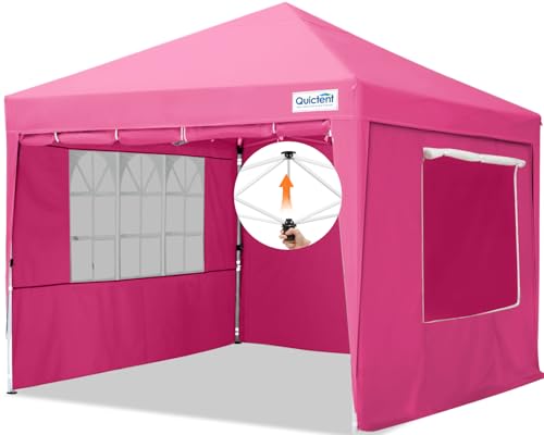 Quictent Easy Pop up Canopy Tent 10'x10' with 4 Detachable Window Sidewalls, One Person Setup, Waterproof Outdoor Portable...