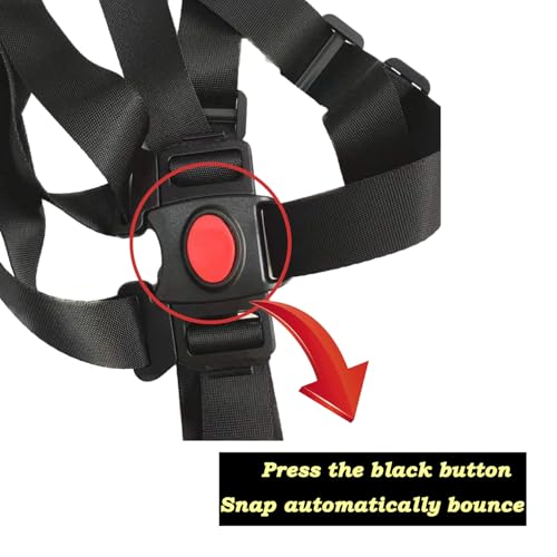 Universal 5 Point Harness Baby Seat Belt, Adjustable Harness Baby Safety Strap, Safety Child Seat Belt with 5 Pad for High...