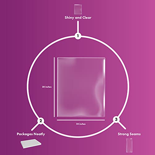 Purple Q Crafts Cellophane Gift Bags For Gift Baskets 24"x30" (5)