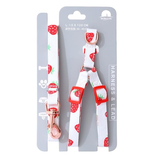 Harikaji Pet Harness with Leash, Fruit Style Dog Harness Pull On Adjustable Lightweight Cat Harness Leash Set for Cat Pupp...
