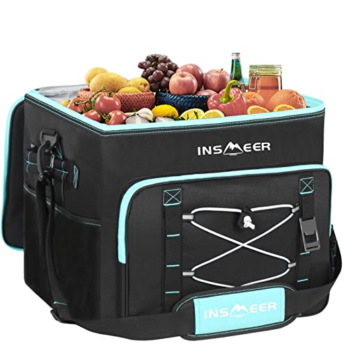 INSMEER Insulated Cooler Bag 90Cans/55L Large Cooler Bag Soft Sided Cooler with Shoulder Strap, Collapsible Coolers, Porta...