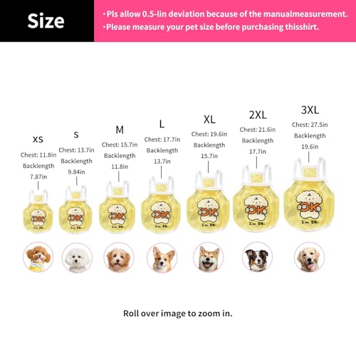 Ittokis 4 Pack Summer Pet Clothes Tank Top, Cooling Vest for Dogs for Hot Weather, Summer Dresses for Dogs and Cats Cool S...