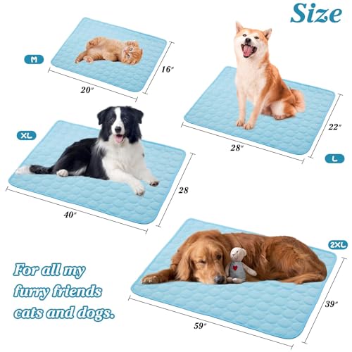 SHEJIZE Dog Cooling Mat Dog Cooling Pad Self Cooling Blanket, Washable Cooling Mat for Dogs, Pet Cooling Mat Keeps Pets Co...