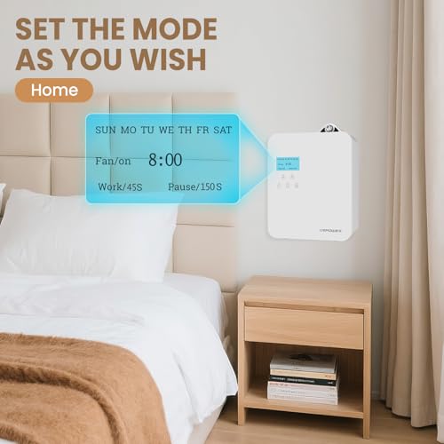 URPOWER 300ml Waterless Nebulizing Scent Diffuser Up to 3000 Sq Ft, Smart APP Control HVAC/Wall Cold-Air Aromatherapy Mach...