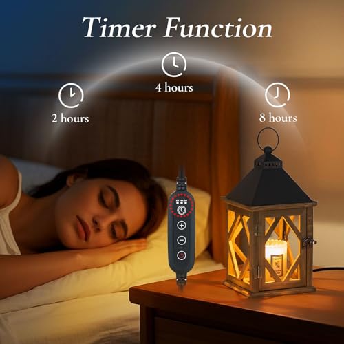 Staymoment Candle Warmer Lamp with Timer: Farmhouse Candle Warmer Lantern Scented Wax Candle Burner Dimmable Vintage Home ...