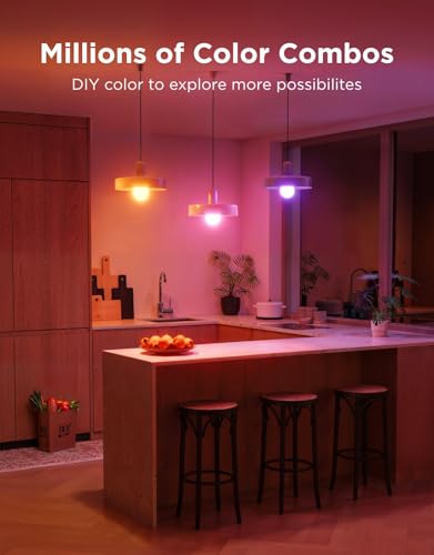 Govee Smart Light Bulbs, Color Changing Light Bulb, Work with Alexa and Google Assistant, 16 Million Colors RGBWW, WiFi & ...
