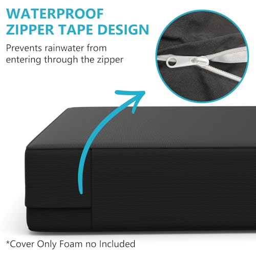COSHNIBI Patio Cushion Covers 22'' X 20'' X 4'', Waterproof and Fade-Resistant Outdoor Cushion Cover Replacement for Outdo...