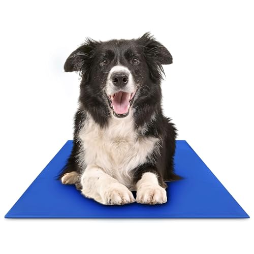 The Green Pet Shop Chillz Gel Mat, Large - Pressure-Activated Cooling Pad for Pets 25-50 lbs - Non-Toxic, No Water or Refr...