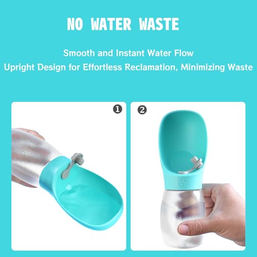 Kalimdor Dog Water Bottle,Leak Proof Portable Puppy Water Dispenser with Drinking Feeder, Dog Walking Accessories for Pets...