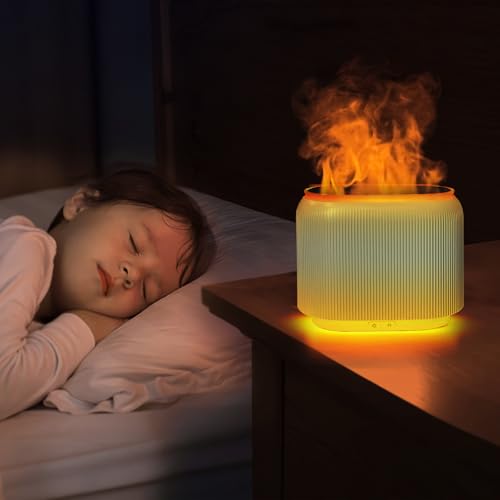 LIFFY Essential Oil Diffuser - Fireplace Fire Flame Aromatherapy Diffuser, Mist Humidifier with Multi-Color LED Lights, fo...
