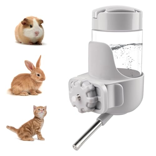 Depets Guinea Pig Water Bottle No Drip, 12 oz Small Animal Water Dispenser for Rabbit Hamster Rat Ferret Kitten, Top Refil...