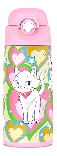 Ntswasd Girls Insulated Water Bottle with Covered Pop-Up Straw,16 oz Kids Cups with Stainless Steel Leak Proof for School ...