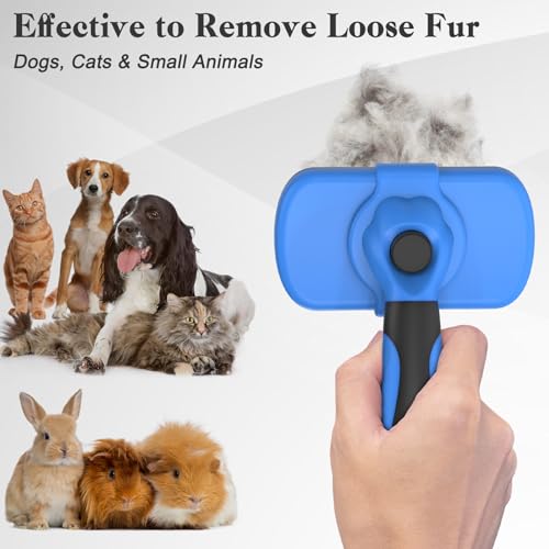 Swihauk Self Cleaning Slicker Brush - Skin Friendly Deshedding Grooming Tool for Dogs & Cats, Suitable for Shedding & Hair...