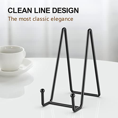 3 Pack 6 Inch Plate Stands for Display Picture - Vinyl Table Top Display, Decorative Metal Frame Holders for Book , Photo ...