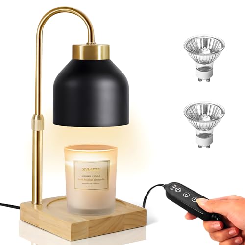 Xiwoa Electric Candle Warmer Lamp with 2H/4H/8H Timer Dimming Height Adjustable Safety Night Lamp, Home Scented Jar Candle...