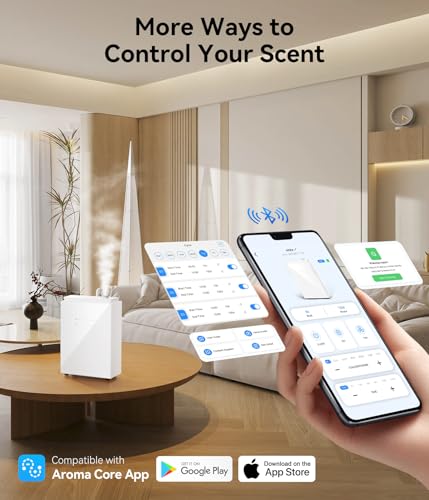 FYNTRA 5500 Sq.Ft Waterless Diffuser - HVAC System, Essential Oil Diffuser with WiFi & Bluetooth App Control, Whole House...