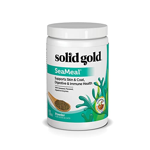 Solid Gold Cat & Dog Multivitamin Powder - Kelp Powder, Omega 3 & Vitamins for Dental, Digestive, Immune, Skin & Coat Heal...