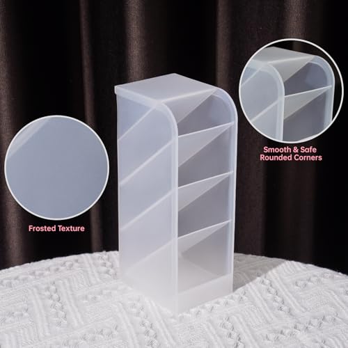 NiHome Plastic Cosmetic Display Case, Vertical & Horizontal Multi-Purpose Storage, Space-Saving Vanity or Bathroom Counter...