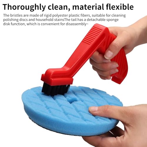Lxngyi Wool Buffing Pad and Polishing Pad Cleaner Tool Set, Polishing Spur Tool Set, Foam Buffing Pad Conditioning Brush, ...