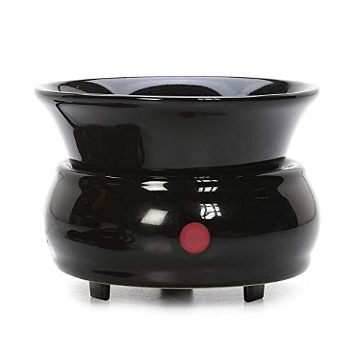 Hosley Black Ceramic Electric Warmer for Fragrance Candle Wax Liquid Potpourri. Ideal for Spa and Aromatherapy. Use Brand ...