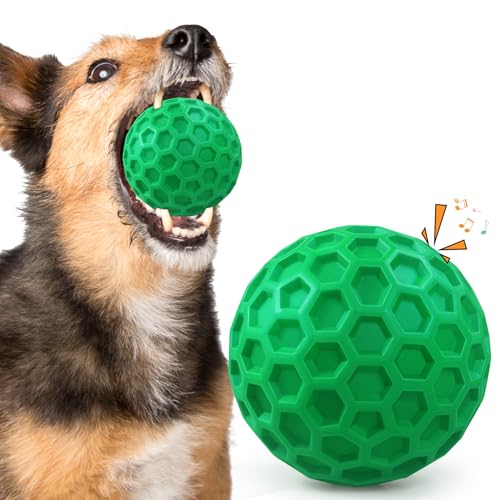 ZRIFAQESW Tough Dog Chew Toys for Aggressive Chewers, Indestructible Dog Balls for Aggressive Chewers, Squeaky Balls for D...