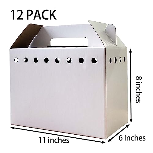 Cardboard Pet Carriers for Small Animals, Hamsters, Gerbils, Birds, Reptiles, Not for Cats or Dogs, Disposable Cardboard P...