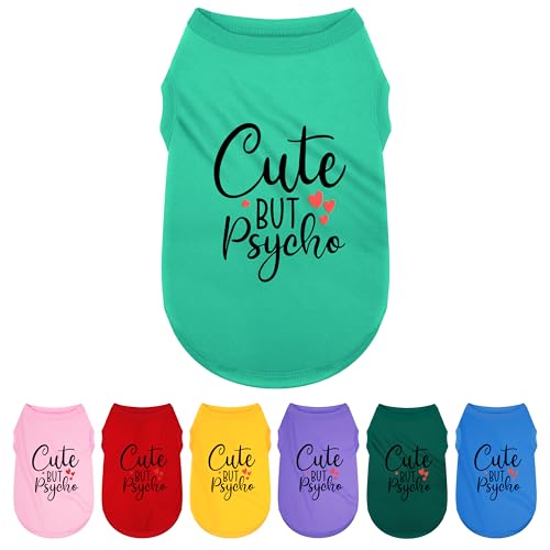 Expressive Polyester Dog Shirt Vest: Soft and Lightweight Puppy Shirt for Small and Medium Dogs, Featuring the Playful 'Cu...