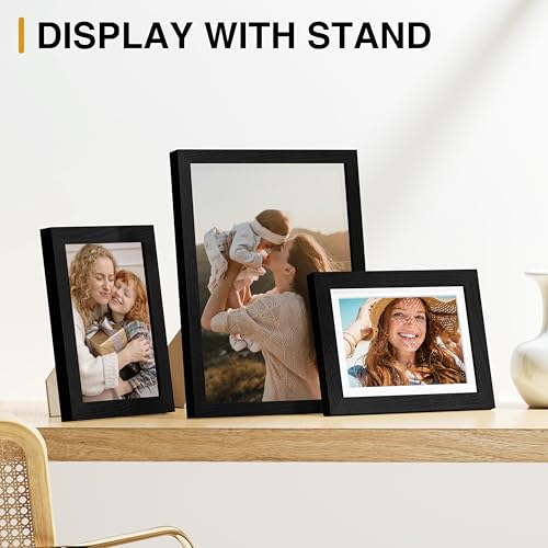 Vittanly 15 Pack Picture Frames Collage Wall Decor for Mounting or Tabletop Display, Gallery Frame Set for Family, Multi S...