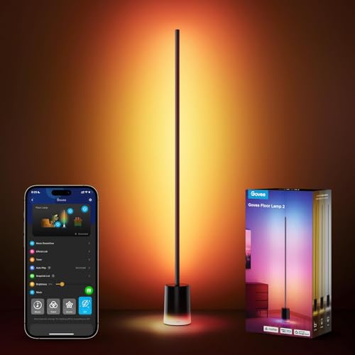 Govee Floor Lamp 2, RGBIC, Warm Cool White LED, Compatible with SmartThings, Matter, Alexa, 1725lm, Music Sync, Scene Mode...
