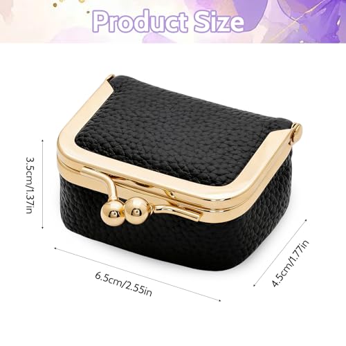 Sdfvsdg Genuine Leather Mini Jewelry Box Portable Vintage-Inspired Leather Small Coin Purse Jewelry Organizer Case Mini Tr...