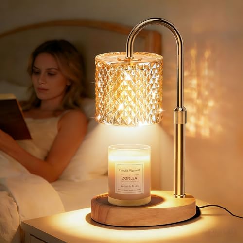 ZENLEA Candle Warmer Lamp with Timer, Candle Lamp with Dimmer, Wax Warmer Height Adjustable for Home Decor, Wax Melt Warme...