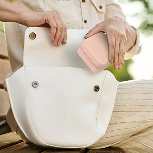 MFXIP Travel Jewelry Case Small Jewelry Box Jewelry Organizer Storage Case Portable PU Leather Mini Jewelry Travel Case fo...