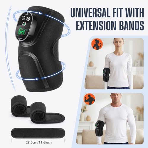 Cordless Elbow Heating Pad for Pain Relief, Arm Massager, Elbow Massager for Tennis Elbow, Arm Heating Pad with Massage, W...