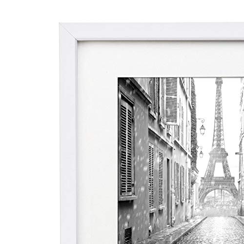 Americanflat 11x14 Picture Frame with Shatter-Resistant Glass - Use as 8x10 Frame with Mat or Display 11x14 Photo Without ...
