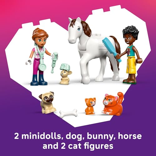 LEGO Friends Animal Vet Clinic Building Toy - Playset for Preschool Girls & Boys, Ages 4+ - Gift for Birthdays - W/Valeria...