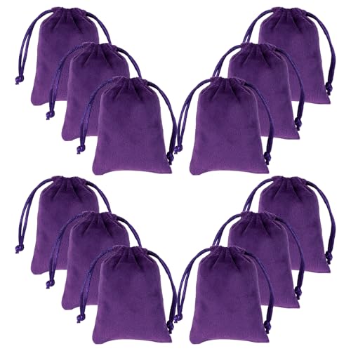 Tapleap Velvet Jewelry Bags with Drawstring, Small Coin Purse, Dice Pouch for Wrapping Easter, Wedding Party and Bridal Sh...