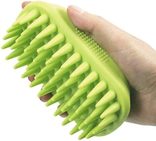 Pet Silicone Shampoo Brush for Long & Short Hair Medium Large Pets Dogs Cats,Shower Wash Curry Brush,Dog hair Products Acc...