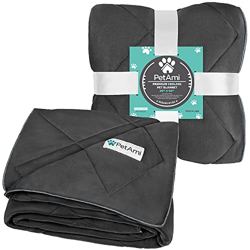 PetAmi Premium Cooling Dog Blanket | Lightweight Fluffy Pet Throw Blanket Bed Cover for Dogs, Cat, Puppies | Pet Blanket F...