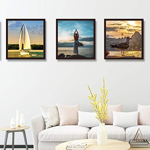 VITOIVE 20x20 Frame Black With Mat 16x16 Solid Wood Picture Frames (3 pack, 20x20 Inch)…