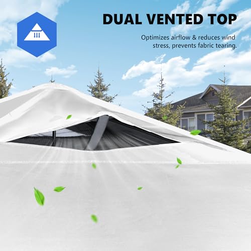OLIXIS 10x10ft 1-Person Pop Up Canopy Tent, Heavy Duty One Push Setup Portable Outdoor Shelter for Beach Events Camping wi...