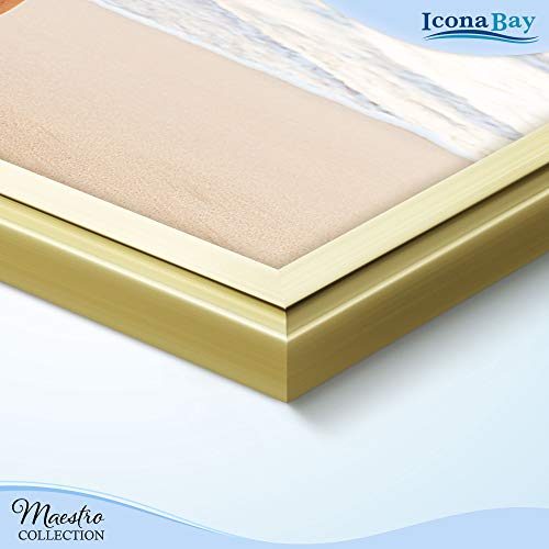 Icona Bay 4x6 Picture Frames Set (Gold, 12 Pack), Classy Contemporary Style, Maestro Collection