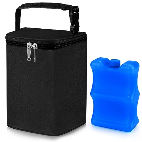 Accmor Breastmilk Cooler Bag with Ice Pack, Baby Bottle Cooler Bags, Insulated Bottle Cooler Tote Bags On The Go, Fits 4 L...