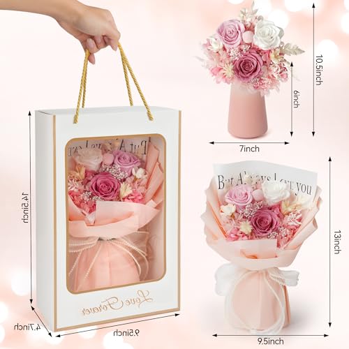 Childom Mothers Day Rose Gifts for Mom,Birthday Gifts for Women,Preserved Flowers for Delivery,Mothers Day Flowers Gift fo...