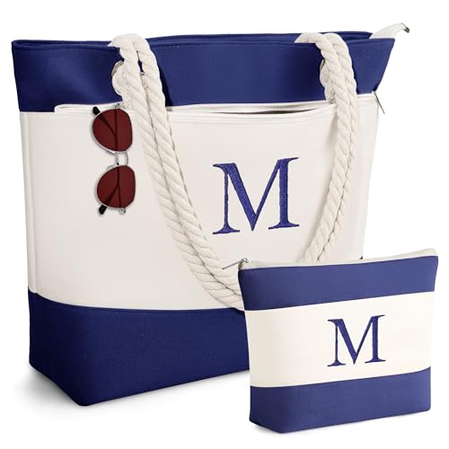 YOOLIFE Beach Bags for Women - Travel Canvas Beach Tote, Pool Waterproof Bag, Travel Essentials, Gifts for Women Birthday
