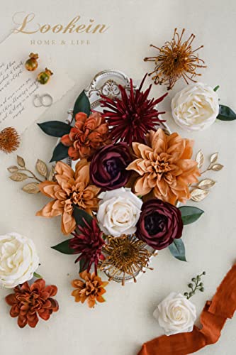 Lookein Artificial Flowers for DIY Wedding Decoration Bridal Bouquet Table Centerpieces Flower Garland Arch Flower Decorat...