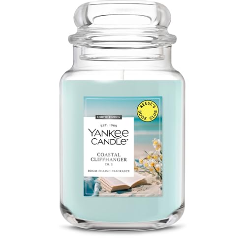 Yankee Candle x Reese’s Book Club, Coastal Cliffhanger, Summer Scented Candle, Sea Daffodil Scent, Solar Florals Scent, 22...