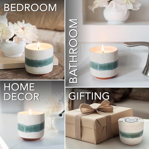 Hyggelight - The Growing Candle, Sandalwood & Vanilla Scented, 8.5oz Ceramic Pot, Aromatherapy Candles for Home, 100% Soy,...