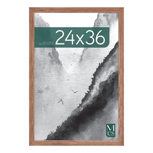 MCS Museum Poster Frame 24x36 Medium Oak, Vertical & Horizontal Wall Hanging Large Picture Frame for Photos, Posters & Art...